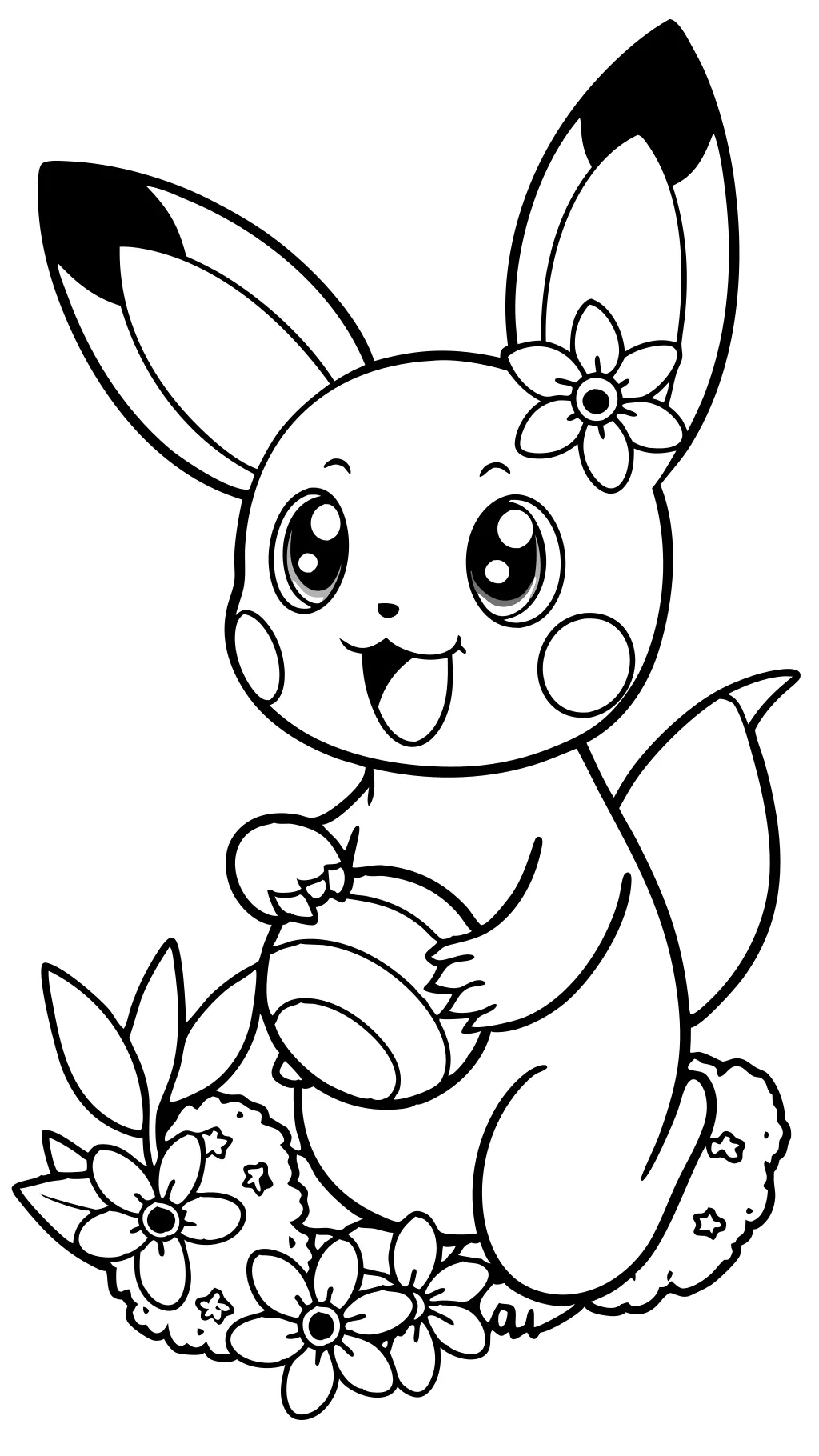 coloring pages of pichu